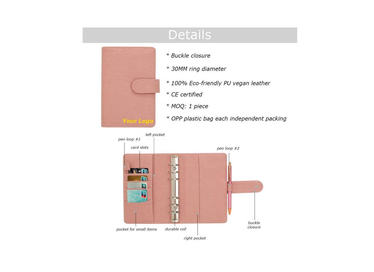 A6 Planner & Budget Binder – Silver Rings